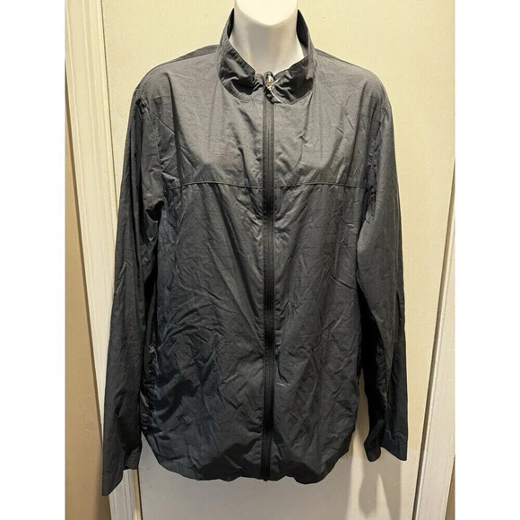 Travis Mathew Jacket Mens Large Black Zip-Up Golf Wind Breaker - Picture 1 of 6